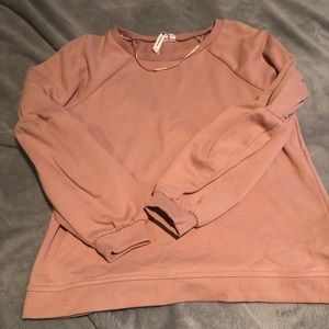 Blush sweatshirt, puff sleeve